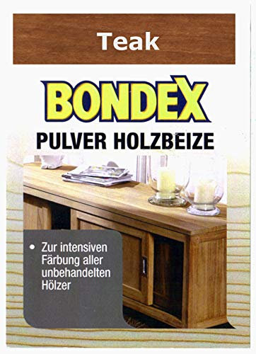 Bondex Holzbeize Pulverbeize Beutelbeize Beize auf Wasserbasis für Möbel 5er Pack - teak
