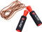 Pure2Improve - Springseil aus Leder, Fitnessseil zum Springen, Schwarz/Rot, P2I201200