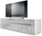Vladon Lowboard Valencia, Made in Germany, TV-Kommode mit 1 offenem Fach und 2 Klappen, Weiß matt/Beton Oxid Optik/Beton Oxid Optik (155 x 46 x 40 cm)