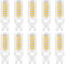 HUAMu 10 Stück G9 LED Lampen 9W LED Lampe Warmweiß 3000K 75 SMD 2835LEDs 360 Grad Abstrahlwinkel Hohe Helligkeit 900LM LED Bulb AC85-265V