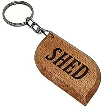 S M Gift Shop Engraved Wooden Keyring Keychain Key Ring