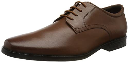 Clarks Howard Walk, Scarpe con Lacci Uomo, Dark Tan Lea, 41.5 EU