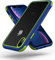 MobNano Ultra Hybrid Durchsichtig Hülle für iPhone XR Hülle Stoßfest Bumper Transparent Handyhülle Shockproof Fallschutz Silicone iPhone XR Case - Blau Gelbgrün