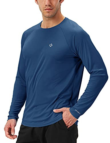 NAVISKIN Men's Rash Guard Shirts UPF 50+ Sun Protection Long Sleeve Shirts Quick Dry Lightweight