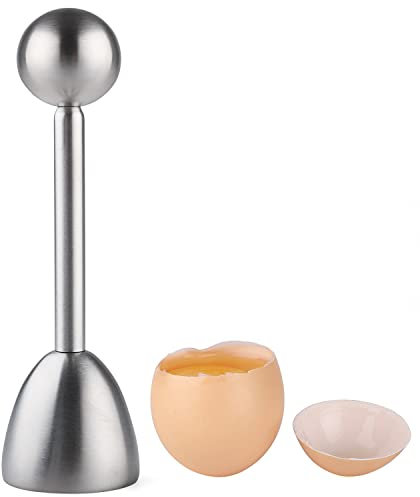 Leegg Egg Cracker Topper Cutter für weich & hart gekochte Eier Edelstahl Eierschalenöffner Separator Breaker Küchenwerkzeug, Eierschneider