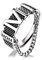 Banemi Frauen Ring Silber, Modeschmuck Ringe Damen Buchstabe M Kette Mom Gravur Verstellbare Hypoallergen Ring Geburtstagsparty Geschenk