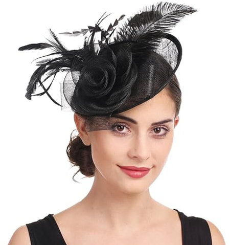 Ladies' Flower Feather Fascinator Veil Net Headband Clip Pillbox Hat Wedding Bridal Hair Clip Headpiece Top Hat Race Ascot Cocktail Tea Party Headwear Bowler Banquet Hair Accessories