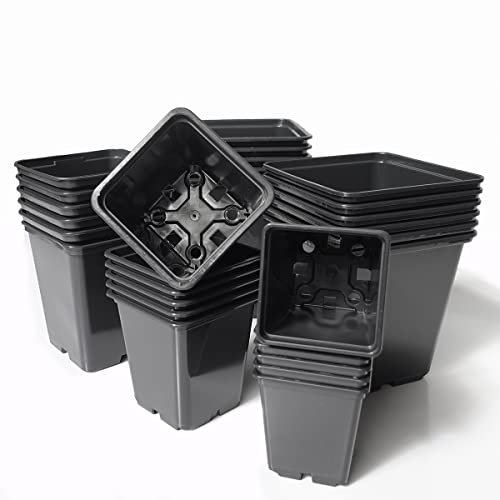 KAGM Blumentopf Containertopf Anzuchttopf Pflanztopf Pflanzcontainer 20 STK. - 9x9x10-0,5L - Profi Vierkant-Töpfe
