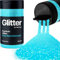 Hemway Premium Glitter Shaker - Baby Blue Iridescent | 125g Microfine Metallic Flake Sequins for Resin & Epoxy Crafts | Craft Supplies for Tumblers, Festival, Hair, Face, Body, Eye & Nail Art
