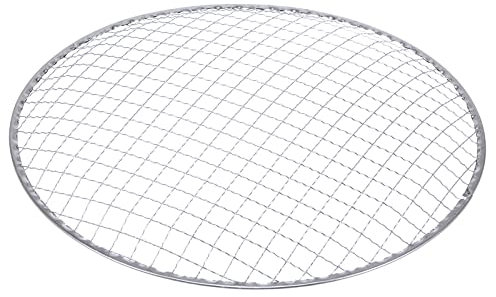 sourcing map 2pcs Round BBQ Grill Net 11.6 Dia Galvanized Iron Barbecue Mesh Mat for Baking Smoking Charcoal Grilling Roasting