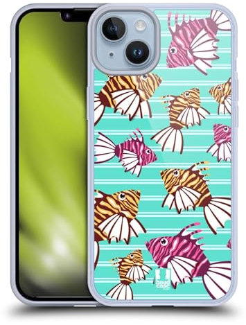 Head Case Designs Pez León Impresiones Marinas Caso de Gel Suave Compatible con Apple iPhone 14 Plus