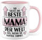 Mama Tasse mit Spruch - Geschenk So sieht die beste Mama der Welt aus, wenn sie Kaffee trinkt - Kaffeetasse 330ml aus Keramik - Mutter Familie Muttertag Kaffee-Becher