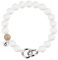 beadstars Perlen Handykette kurz oder Schlüsselanhänger mit Karabiner (25cm) - Ideal für Autoschlüsselanhänger, Schlüsselband, Handyanhänger kompatibel mit iPhone & Samsung (Snow)