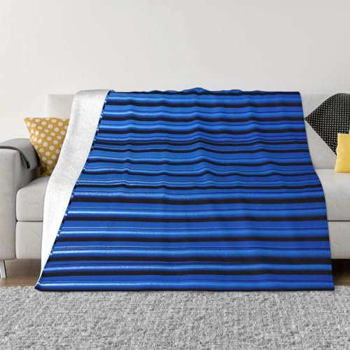 DEHIWI Blaue Wellpappe, Flanell-Fleecedecke, 203,4 x 152,4 cm, ultraweich, warm, gemütlich, Überwurfdecke, Ganzjahresdecken für Bett, Sofa, Wohnzimmer, Outdoor