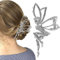 Elfen Haarklammer Groß Haarspangen Damen Haarspange Silber Hair Clip Strass Haarkrallen Feen Haarklammern Mädchen Haarclips Metall Haarclip Claw Clip Hair Accessories Women Rhinestones Elf Hair Clips