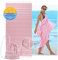 CalmyBEACH 2in1 Hamamtuch Rucksack Strandtuch Badetuch - 100% Baumwolle Hamam Strand Tuch 180x90 Baumwolltuch für Damen und Herren Yogatuch Reisehandtuch (Altrose)
