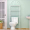 HUOLE Etagère de Salle de Bain Meuble de Rangement Au-Dessus des Toilettes WC ou Lave-Linge avec 3 Tablettes,sur Les Toilettes ou la Machine à Laver,3 Etagères en métal laqué