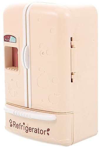 NUOBESTY Casa De Muñecas Decoraciones para Nevera Mini Nevera De Juguete Muebles De Cocina Juguetes De Comida Nevera Pequeña De Juguete