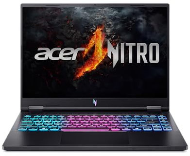 Acer Nitro 14 Laptop para juegos | AMD Ryzen 7 8845HS Octa-Core AI Capable Procesador | NVIDIA GeForce RTX 4060 Laptop GPU | Pantalla WUXGA IPS 120Hz de 14.5 pulgadas | LPDDR5X de 16 GB | SSD de 512