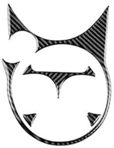 GRFIT Autocollant Autocollant Autocollant De Couverture De Tasse d'eau, Équipement De Commande Centrale De Modification Intérieure De Voiture, Accessoires pour Fiat 500 2011 – 2015 (Color : Black)