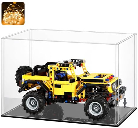 Huijintao Vitrine Acrylique, Vitrine Exposition Transparent, Vitrine Figurine, Vitrine pour Collection, vitrine Voiture Miniature pour Figurines, Jouets, Objets de Collection, Noir (30x20x20 cm)