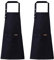 Rongxze 2 Stück Schürze, Kochschürze mit 2 Taschen zum Kochen Und Einstellbarer Größe, Unisex Schwarze Schürze Wasserdichte Ölstaubflecken für Kellner, BBQ, Friseur, Künstler (65 * 80 cm)