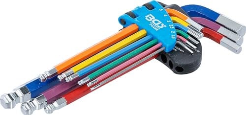 BGS 74452 | Jeu de clés allen | multicolore | six pans femelle, six pans femelle à tête sphérique 1,5-10 mm | 9 pièces