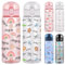 YanNanKe Bouteilles d'eau en plastique personnalisées de 750ml avec logo du nom Bouteilles d'eau anti-fuite personnalisées avec poignée pour filles garçons école sport voyage