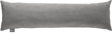Traumnacht Seitenschläferkissen aus gemütlichem Cord-Bezug, steingrau, 1.300 Gramm Füllgewicht mit Reißverschluss, 40 x 145 cm, waschbar, entwickelt in Deutschland