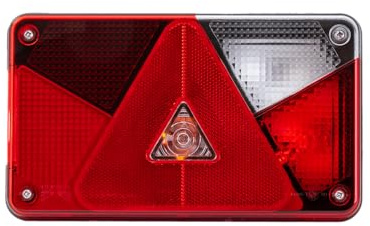 Aspöck Rückleuchte Multipoint V 5 Funktionen 12 V 5-PIN Bajonett Montage rechts Maße 238 x 140 x 55 mm IP54 für Anhänger LKW für Trailer und Transporter im Einsatz für Anhänger