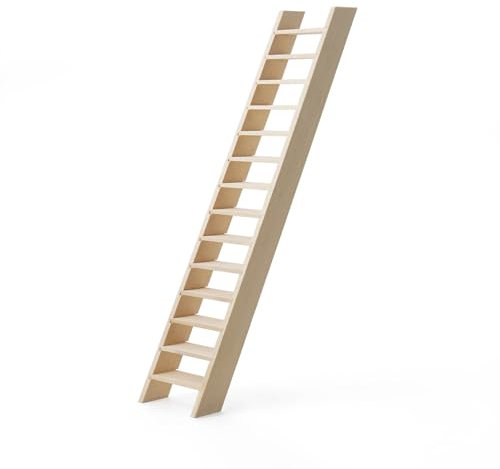 Odoria Dollhouse Step Ladder Miniature: 1/12 Scale Unfinished Construction for Fairy Garden Rustic - Mini Elf Gnome Wood Furniture for Craft DIY