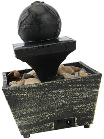 Alipis Fontana D'acqua Artificiale Da Tavolo Cascata Da Tavolo Acqua Per Interni Ornamento Cascata Per Casa e Ufficio