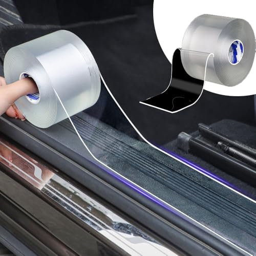 ZCZMAD 5M Auto Einstiegsleisten Schutz Für Dacia Duster II III, Selbstklebend Schutzfolie Lackschutzfolie, Auto Einstiegsleisten Aufkleber,A-Transparent