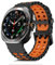 MoSuul Silicone Bracelet Compatible avec Samsung Galaxy Watch Ultra, Souple et Étanche Sport Remplacement Hommes Femmes Bracelet pour Samsung Galaxy Watch Ultra,Noir+Couleur orange