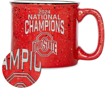 Rico Industries NCAA Ohio State Buckeyes 2025 National College Football Champions 12oz Laser Engraved Campfire Mug