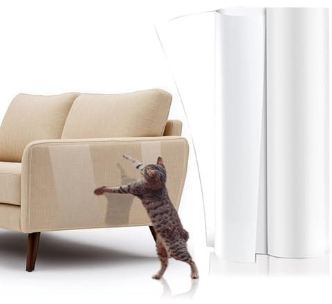 Anti Scratch Cat Tape Furniture Protector,Door Protector Dog Scratch Cat Sofa Protector,Clear Training Self Adhesive Tape Double Sided Guards for Carpet, Sofa, Couch, Door. (30cm*5m)