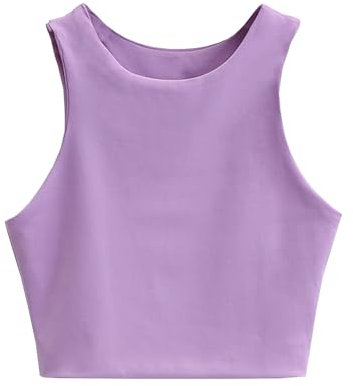 Generisch 2025 - Camiseta sin mangas para niña (doble capa, con cuello en U, bragas para niña 152, Lila., 11-12 Años