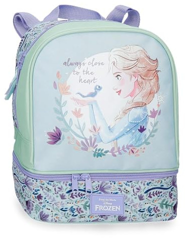 Disney Frozen Close to The Heart Kinderrucksack, Schulrucksack, aus Polyester, Seitentaschen, breite verstellbare Träger, Tragegriff Oben zum Aufhängen, Magic Fix-System.
