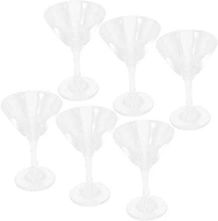 CIYODO 6 Pezzi Bicchieri Da Cocktail Trasparenti in Bicchieri Da Vino Calice Per Bevande Per Festa Di Matrimonio Multiuso