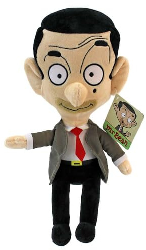 Mr. Bean Kuscheltier – 22–35 cm – Original Lizenzartikel – Gestickte Augen & Details – Kuschelig weich – Bekannt aus der Cartoon-Serie (Mr. Bean)