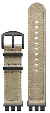 NBCNZCTSAS Nylon-Canvas-Uhrenarmband passend for SWATCH YVS420 YVS454 YVS451 YVS400 YVS404 21 mm Schwarz Orange Grün Rot Blau Armband-Adapter Refit(A3-B pin)