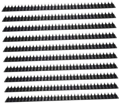 ROMISBABA 10stücke Teiliges Schwarzes Plastikspikes Vogelabwehr Wetterbeständig Für Garten Zäune Und Outdoor-Schutz Sanfte Tierabschreckung Ohne Schaden Langlebig Und Einfach Anzuwenden