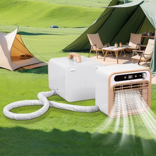 Rafraichisseur D'air Silencieux Climatiseur Split Mobile Avec Poignée Et Tuyau Minuterie 12H Minuterie Aucune Installation Requise pour Le Bureau Ou Le Camping(220v)