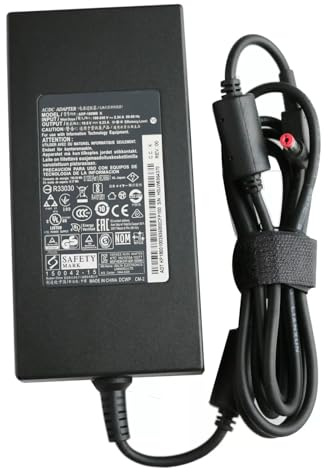 19.5V 9.23A 180W AC Adapter Charger ADP-180MB K compatible for Acer Nitro 5 AN515-45-R6XD AN515-45-R8PF AN515-45-R9FU AN515-57-51RC AN515-57-5700 AN515-57-79TD AN517-54-74WT