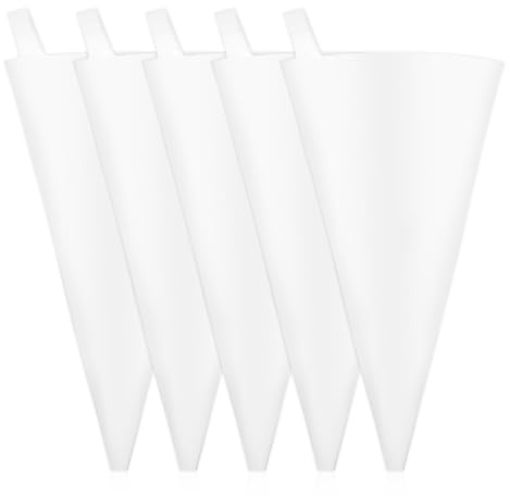 Classicseali 5 Stück Spritzbeutel Wiederverwendbar,31 * 17cm Profi Spritzbeutel Groß,Hängende Kuchen Spritzbeutelset zum Dekorieren Verschiedener Kekse Kuchen Gebäck Torten Piping Bags