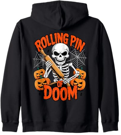 Rouleau à pâtisserie Squelette drôle Halloween Sweat à Capuche