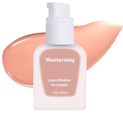 KYDA Moist Liquid Blush, Natural Dewy Finish Cheek Color with Hydrating Formula, Long-Lasting Face Blusher for Natural Glow Cheeks, Lightweight Buildable Smooth Coverage,Coral Orange