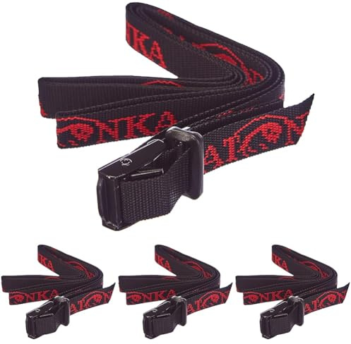 Tatonka Riemen ST-18mm (0,75m / 1m / 1,5m / 3m) - Spanngurt mit Metallschließe und verschiedenen Längen - 1,8 cm breit - Zur Volumenregulierung des Reisegepäcks oder zum Befestigen von Ausrüstung