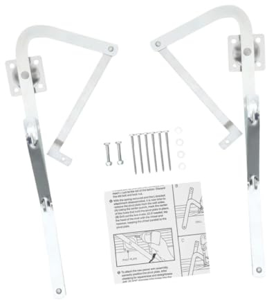 Attic Ladder Hinge Replacement Kit - Heavy Duty Hex Head Bolts Compatible with W2208, Wu2210, MK5- Attic Ladder Hinge