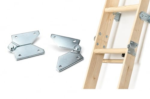 DOLLE Original Ersatzteil - Seitliches Klapp-Scharnier für Bodentreppen | Passgenaues Set mit 2 Scharnieren - Metall-Gelenke für Dachbodentreppen Leiternteil - Stabile Leiter-Halterung von DOLLE